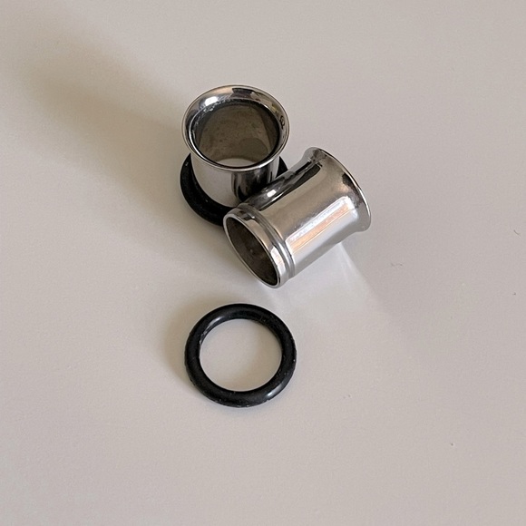 Surgical steel tunnels drawings single flare size 00 body jewelry - Picture 2 of 2